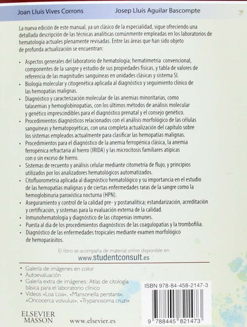 Manual de Técnicas de Laboratorio en Hematología 4ª Ed.